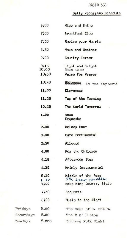 Radio 355 Programmes